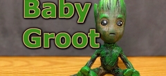 Baby Groot 3D Printed Woodfill PLA Painted with Acrylics